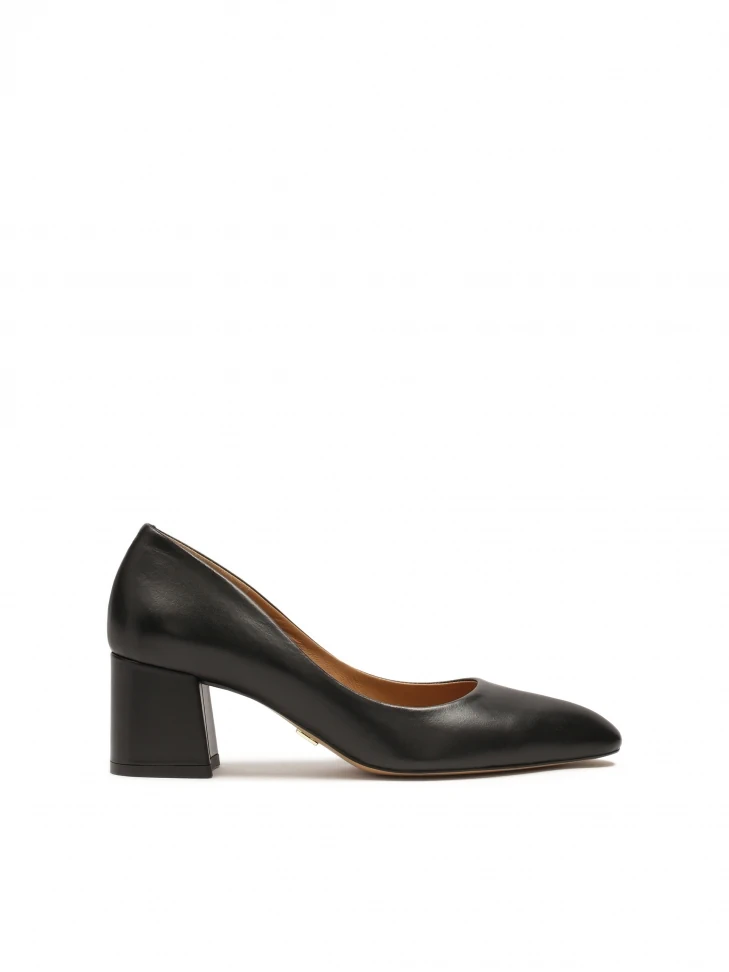 kazar Classic black pumps with a wide heel