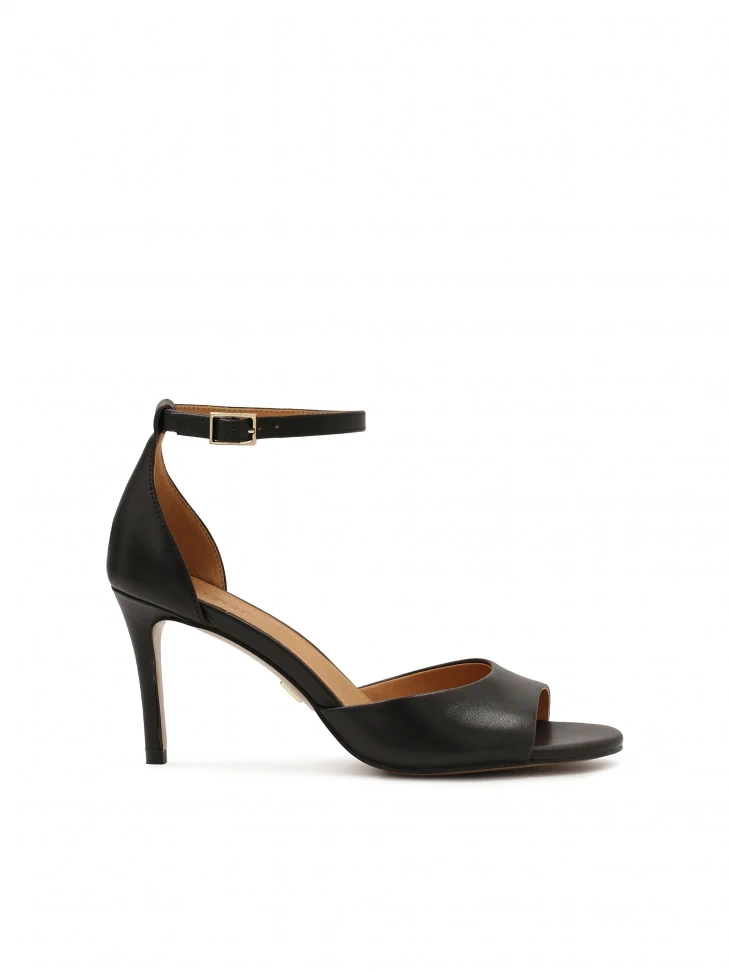 kazar Classic black sandals with full heel