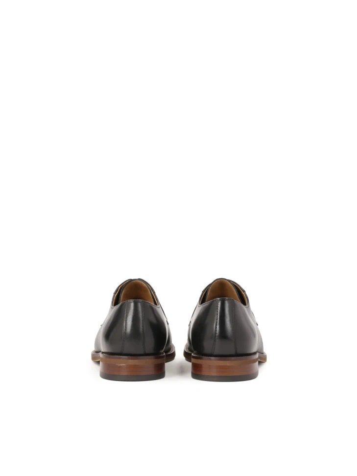 Kazar Classic Black Shoes On A Brown Sole