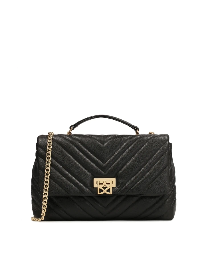 kazar Classic black shoulder bag with a chain