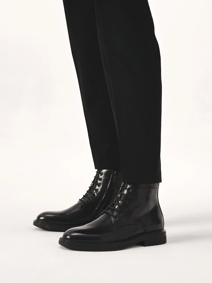 Kazar Classic Black Smooth Leather Boots