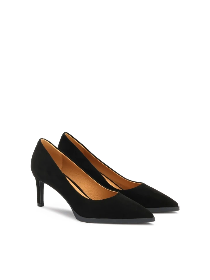 Kazar Classic Black Suede Pumps