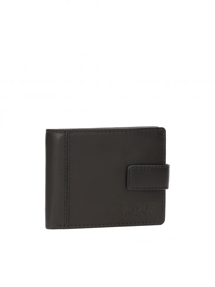 Kazar Classic Black Wallet With Clasp