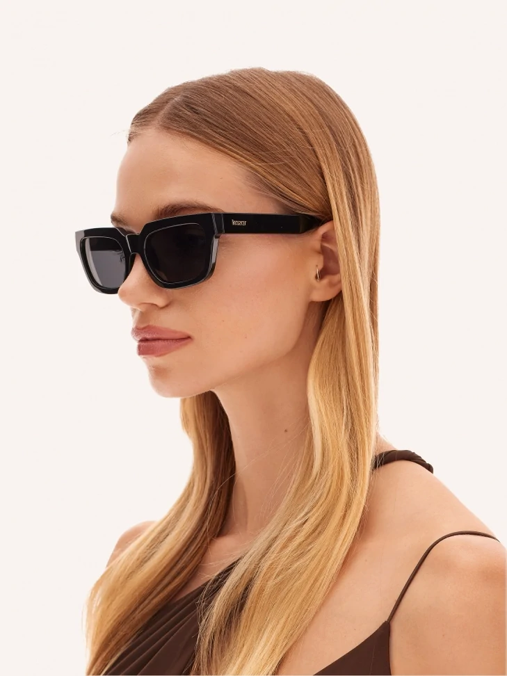 Kazar Classic Black Wayfarer Sunglasses