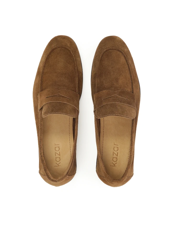 Kazar Classic Brown Suede Loafers