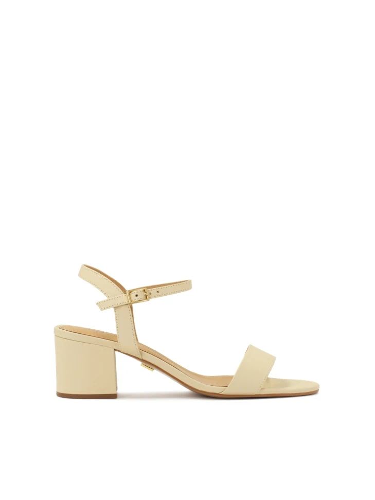 kazar Classic cream sandals on a low post