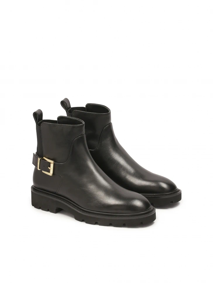 Kazar Classic Leather Boots On A Flat Sole