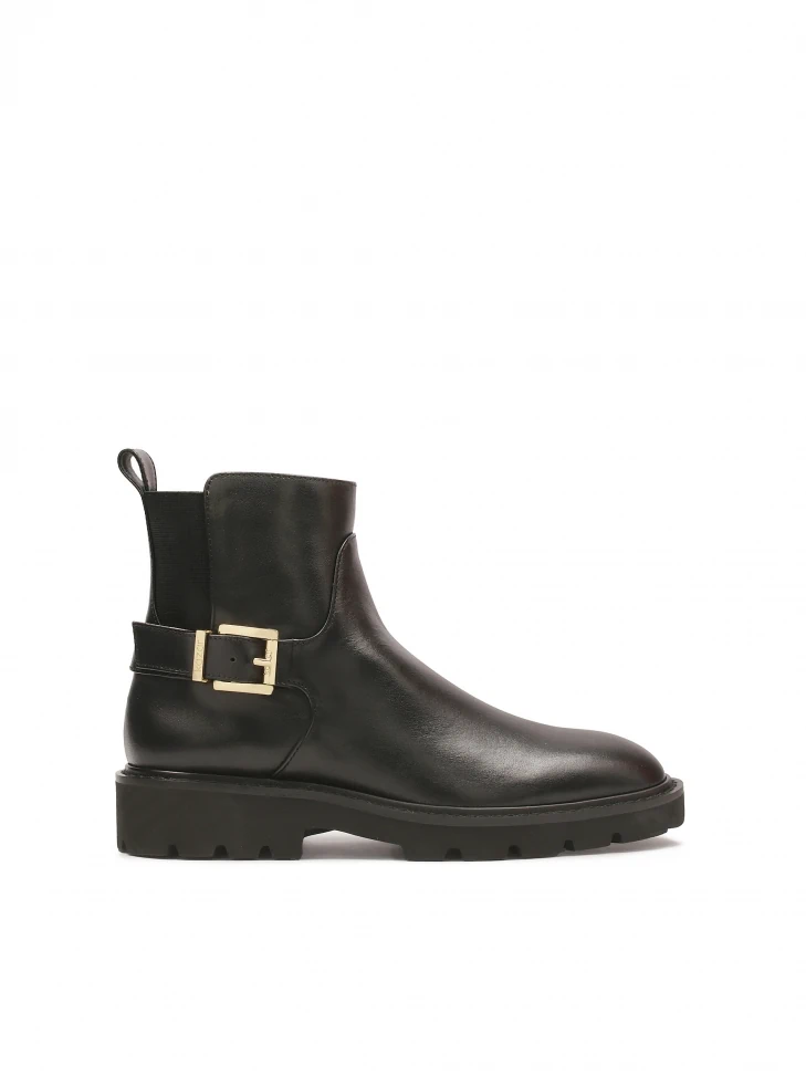 kazar Classic leather boots on a flat sole