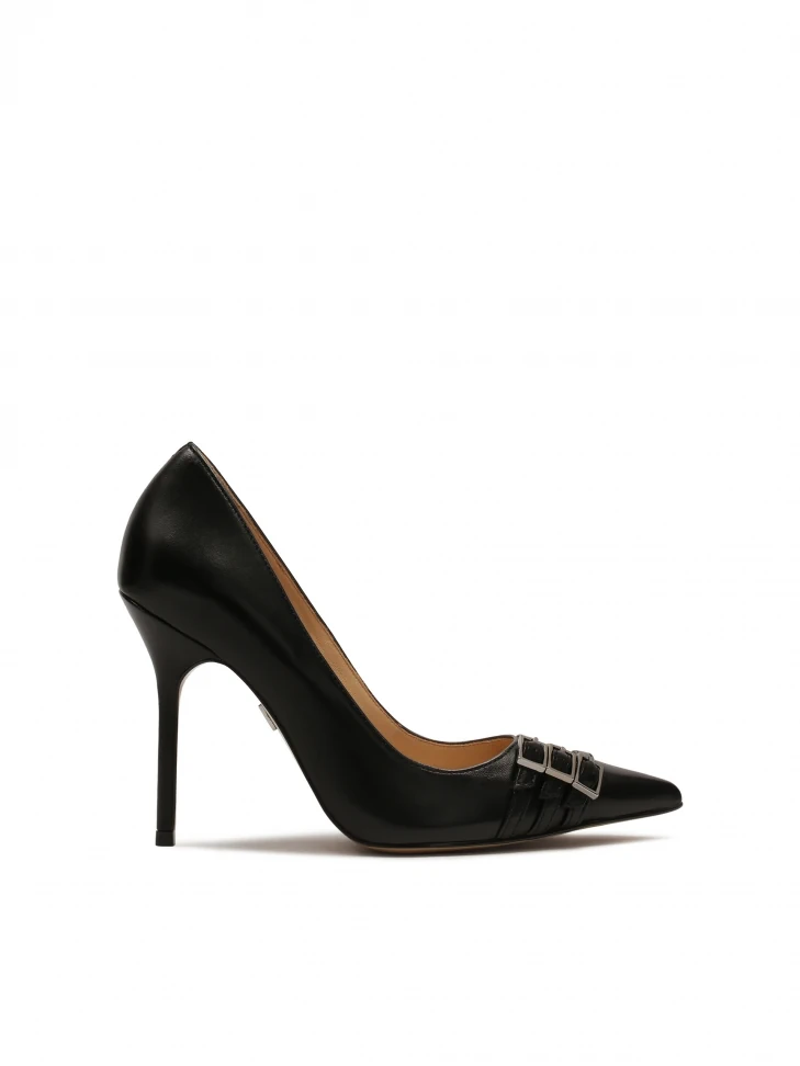 kazar Classic leather stilettos with three straps