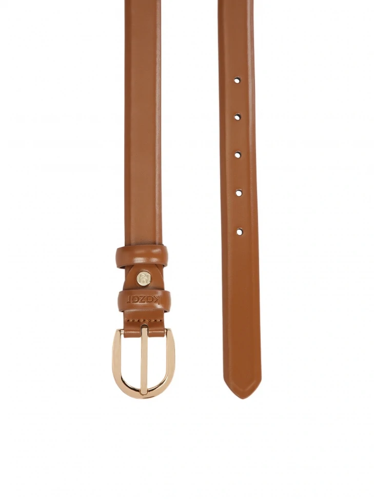 Kazar Classic Narrow Belt In Smooth Leather