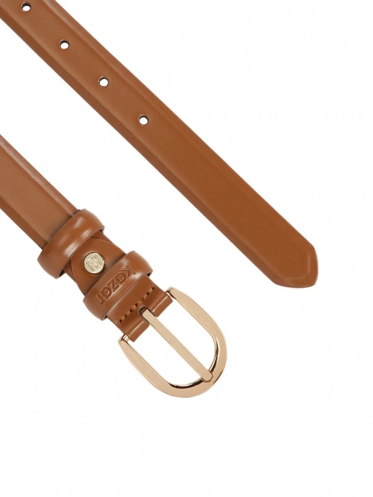 Kazar Classic Narrow Belt In Smooth Leather