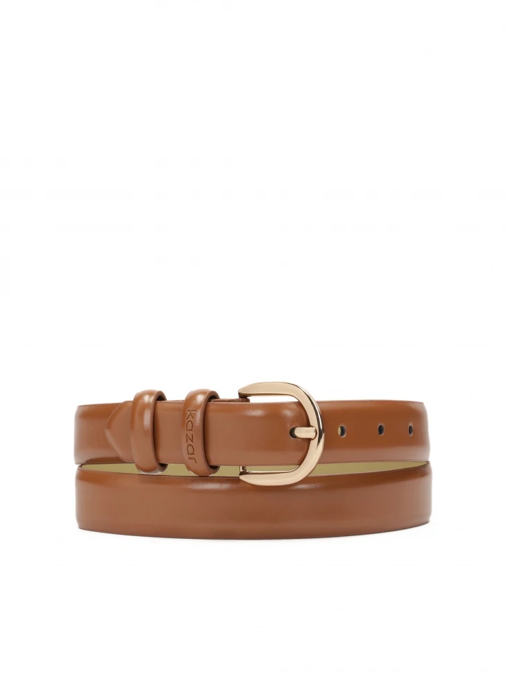 kazar Classic narrow belt in smooth leather