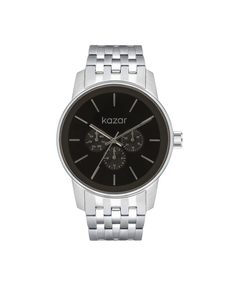 Kazar Classic Silver And Black Bracelet Watch