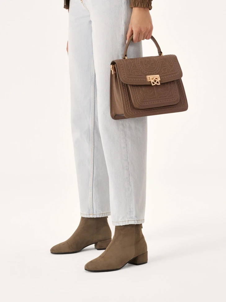 Kazar Classic Suede Boots With Low Heel