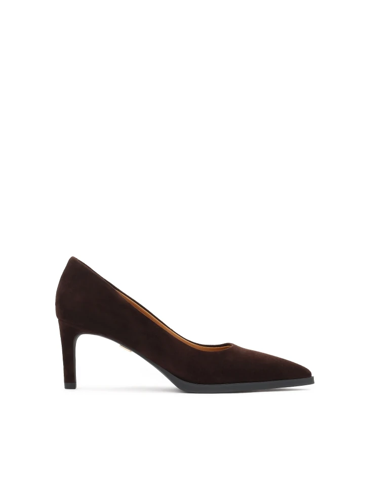 kazar Classic suede pumps in brown color
