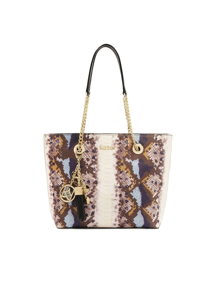 kazar Colorful shoulder bag in snake pattern