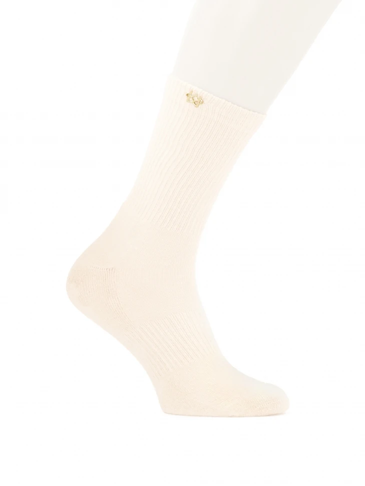 kazar Combed cotton socks in broken white