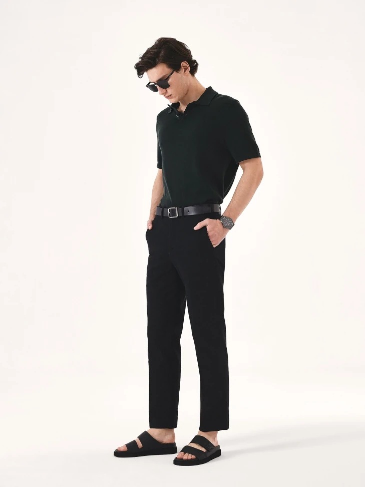 Kazar Comfortable Black Slides With Matte Finish