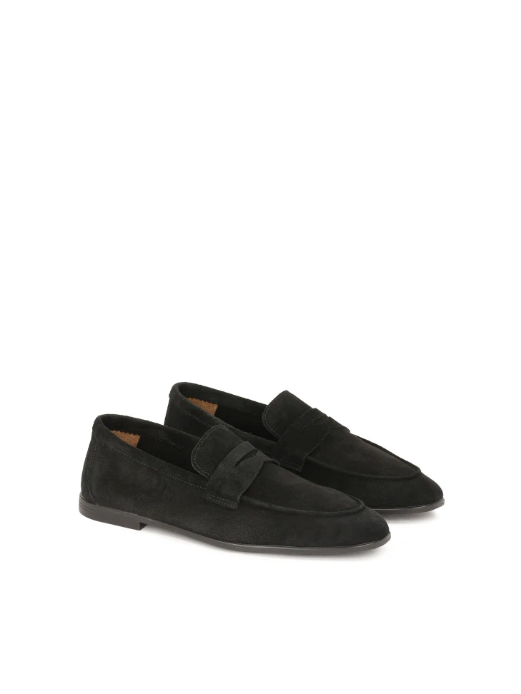 Kazar Comfortable Black Suede Loafers