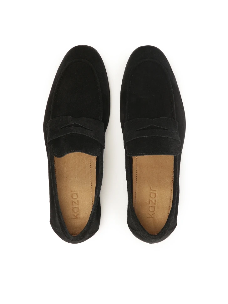 Kazar Comfortable Black Suede Loafers