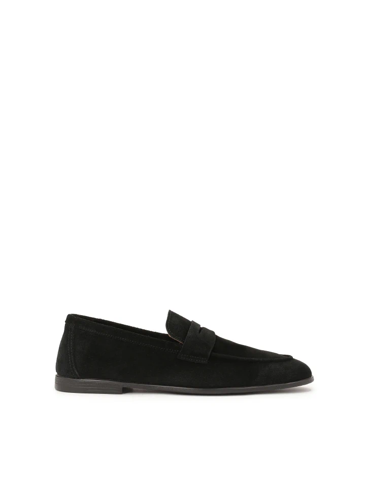 kazar Comfortable black suede loafers