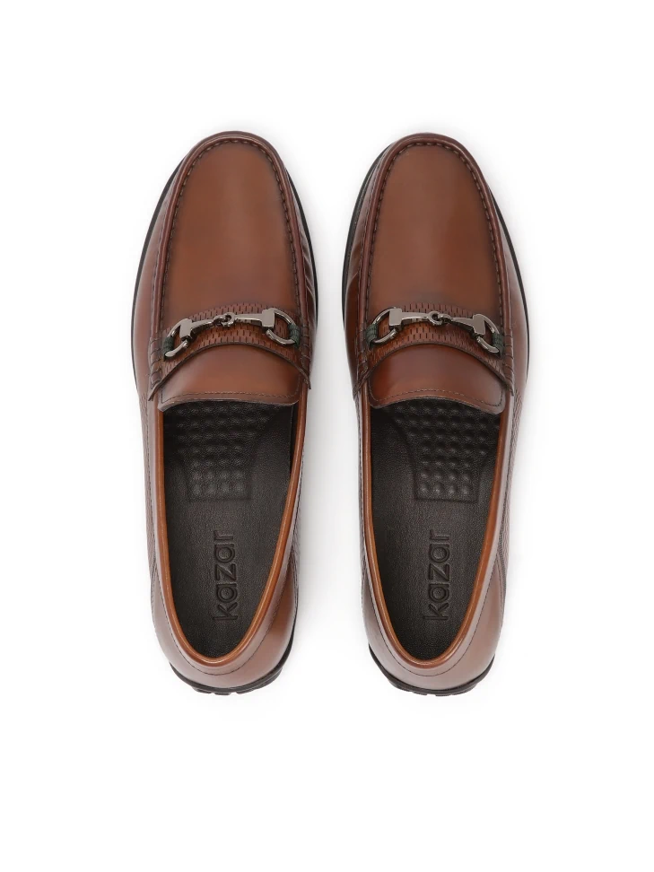 Kazar Comfortable Moccasins With Metal Decoration