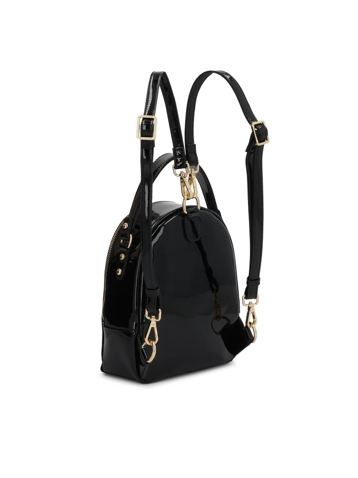 Kazar Compact Backpack In Suede And Patent Leather