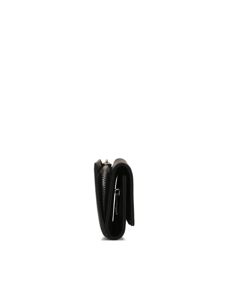 Kazar Compact Black Leather Wallet