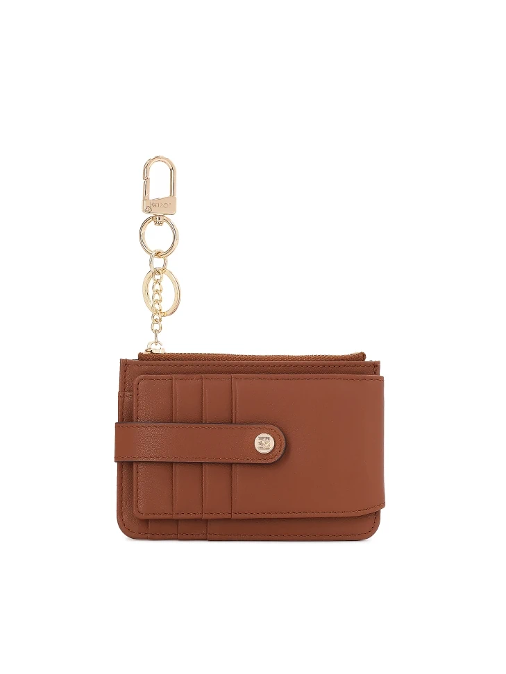 Kazar Compact Leather Wallet With Carabiner