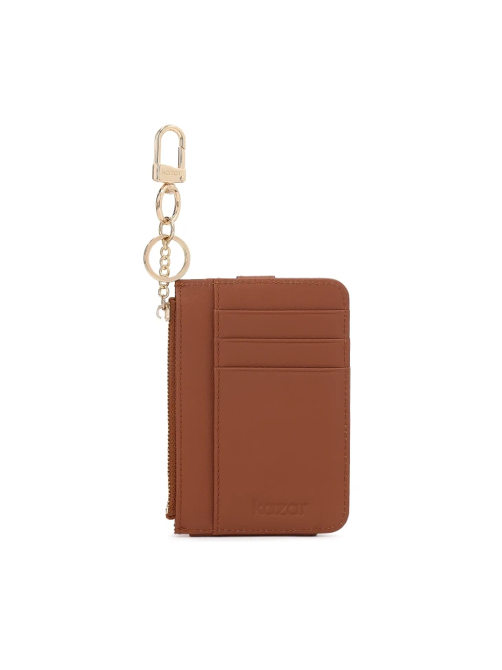 kazar Compact leather wallet with carabiner