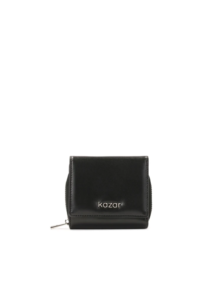 kazar Compact leather wallet with clasp