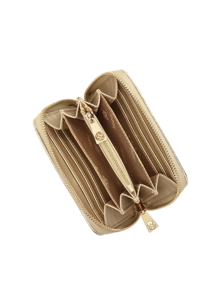 Kazar Compact Metallized Leather Wallet