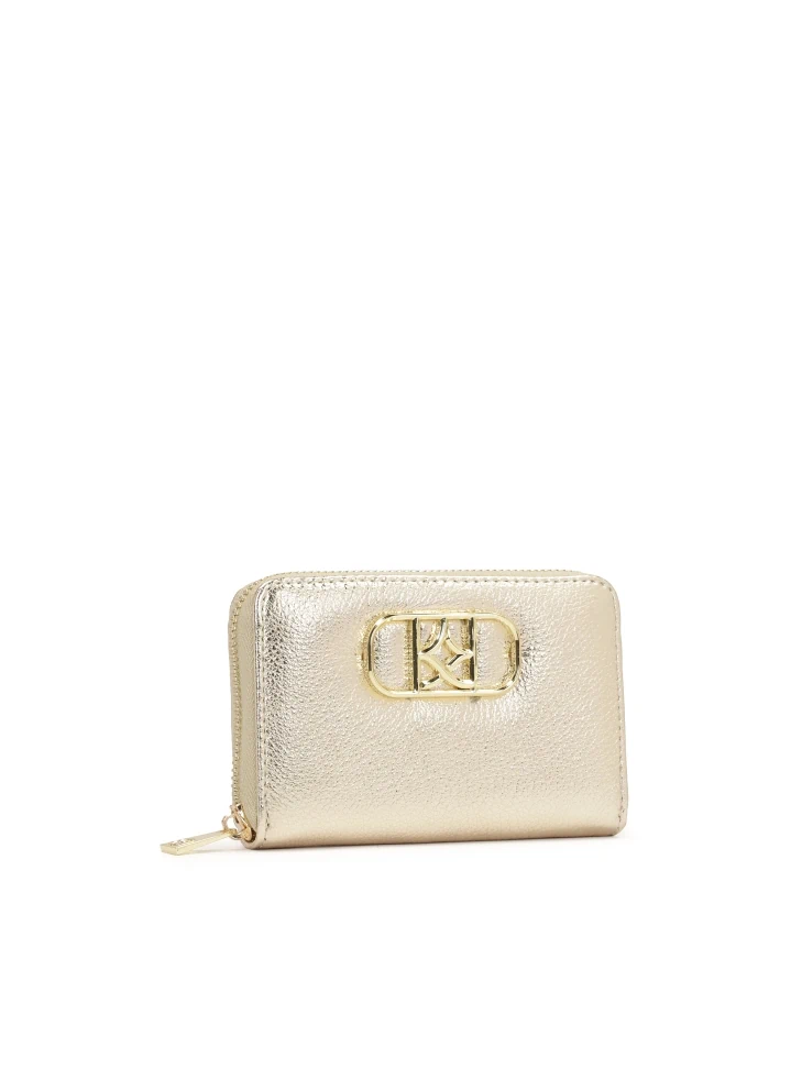 Kazar Compact Metallized Leather Wallet