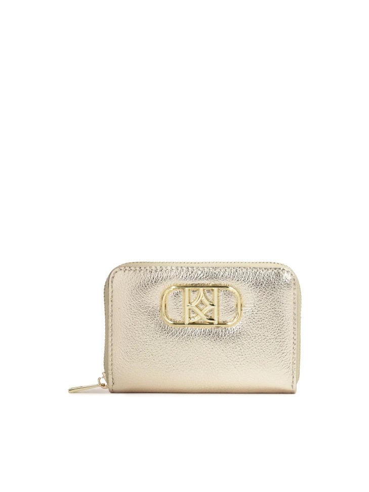 kazar Compact metallized leather wallet