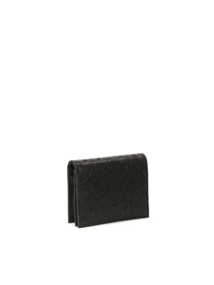 Kazar Compact Openwork Leather Wallet