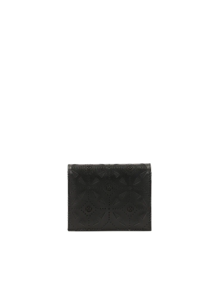 Kazar Compact Openwork Leather Wallet