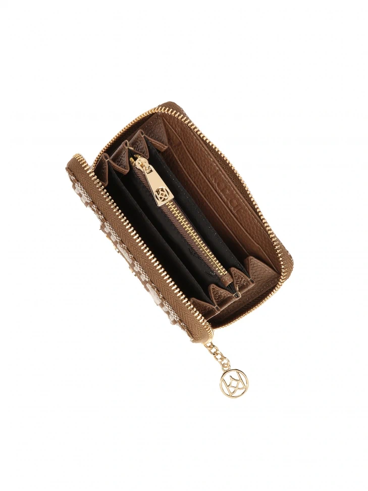 Kazar Compact Textile Pattern Wallet