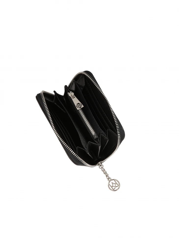 Kazar Compact Zip Wallet Decorated With Rivets