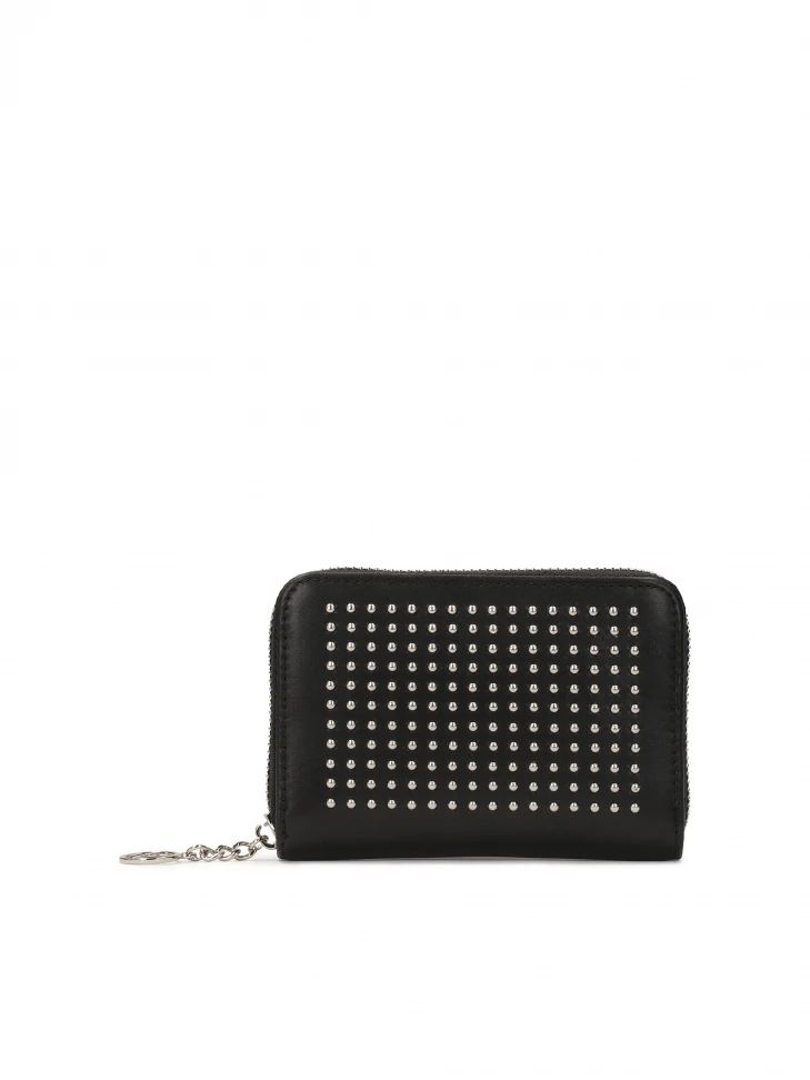 kazar Compact zip wallet decorated with rivets