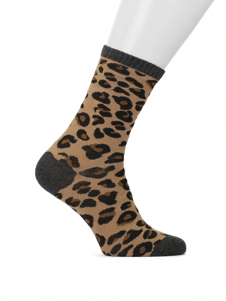 kazar Cotton socks for women in leopard print