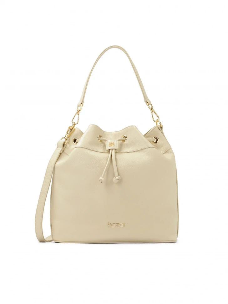 kazar Cream bag purse with two straps