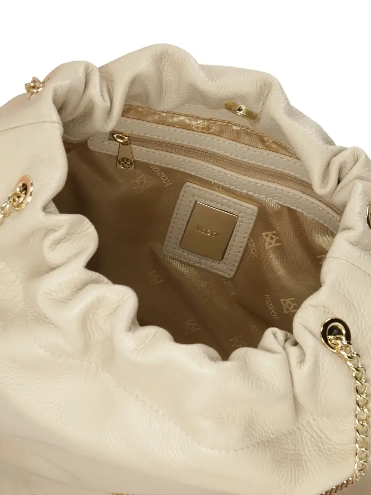 Kazar Cream Bag With Chains