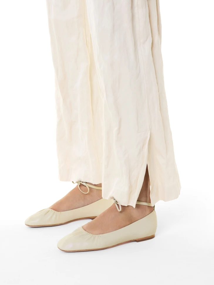 Kazar Cream Ballerinas With Ties