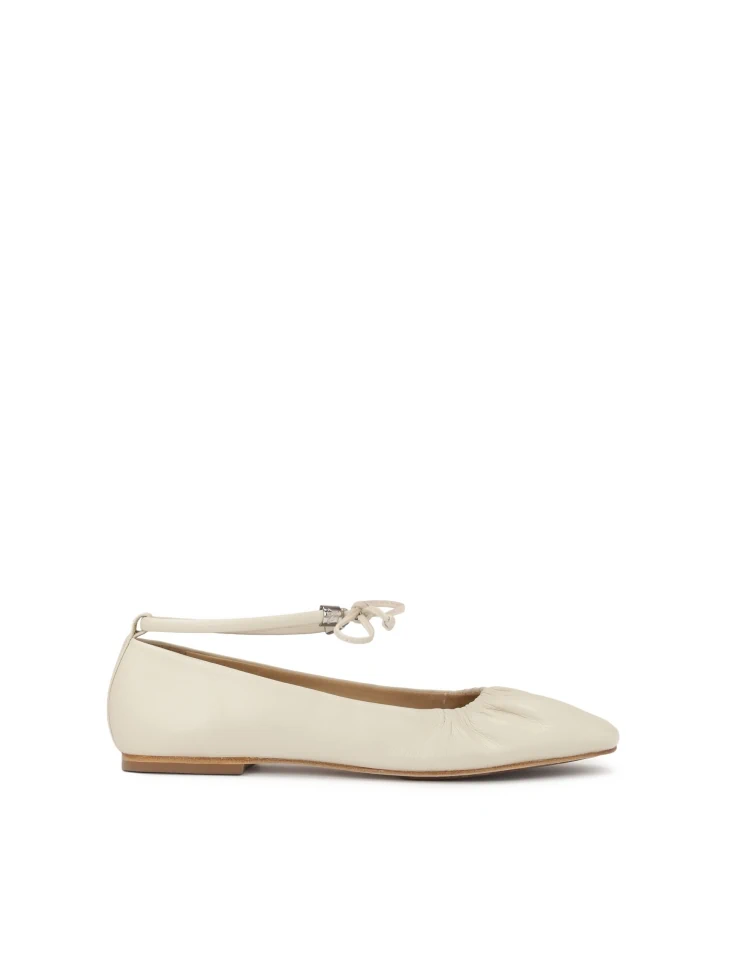 kazar Cream ballerinas with ties