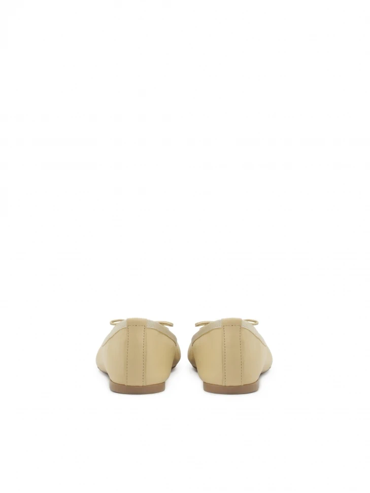 Kazar Cream Classic Leather Ballerinas