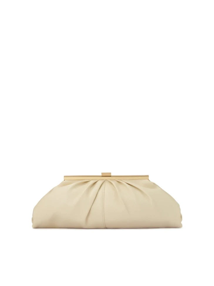 kazar Cream leather occasional clutch bag