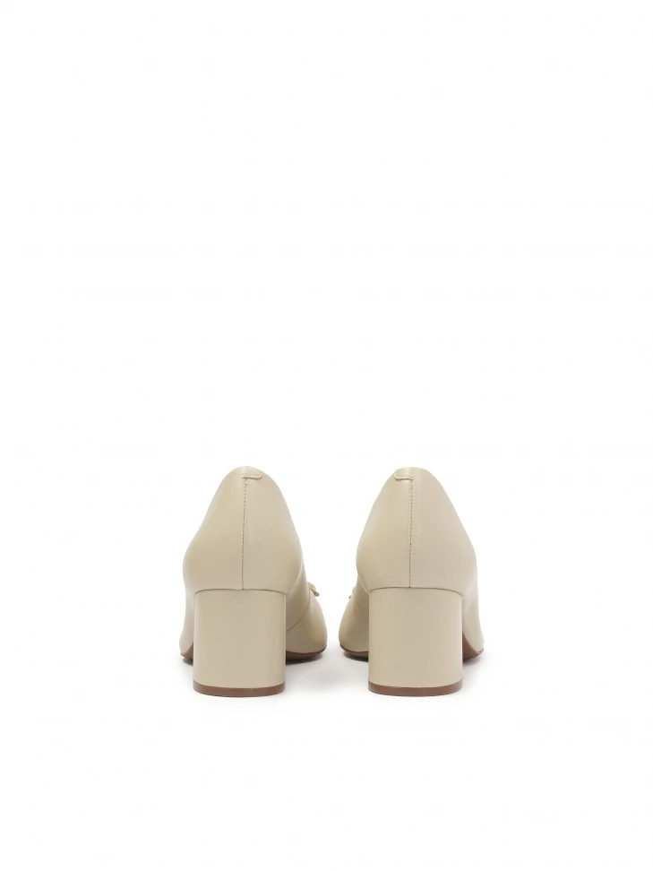 Kazar Cream Pumps With Comfort Insole