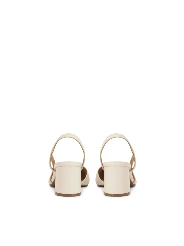 Kazar Cream Pumps With Cut-out Upper