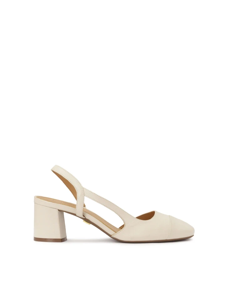 kazar Cream pumps with cut-out upper