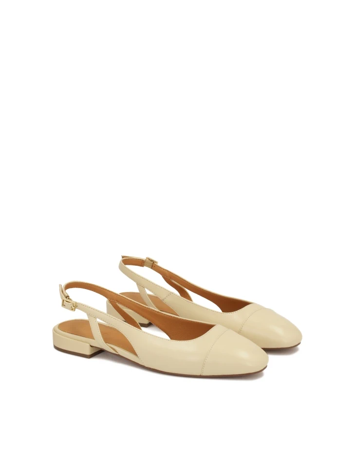 Kazar Cream Pumps With Finely Cut Upper